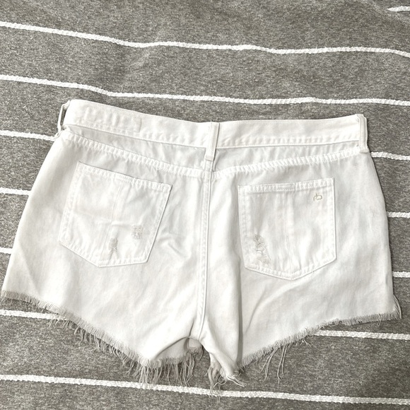 Rag & Bone| White Marin Destroyed Denim Cut Off Shorts| Sz 31 - Picture 7 of 7